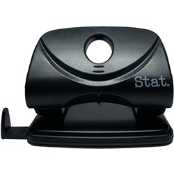 Stat Hole Punch 2 Hole Medium 20 Sheet Capacity Plastic Black