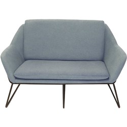 Rapidline Cardinal Lounge Chair 2 Seater 1335W x 690D x 890mmH Light Blue Fabric