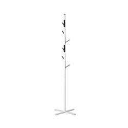 Rapidline Kolo Coat And Hat Stand 6 Hook 1730mmH White 