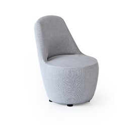 Rapidline Myk Lounge Chair 1 Seater 650W x 710D x 800mmH  Leather Strap Grey Fabric