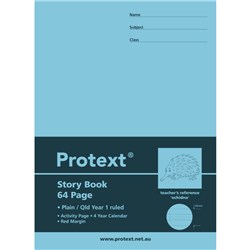 P/text Story Bk 330x240mm QLD Yr1 1/2 Rld 24mm 1/2  Plain + Margin 64Pg Echidna