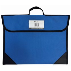 Writer Library Bag 390W x 285mmH Nylon Blue With Black Reinforced Corners