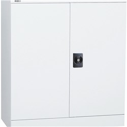 Rapidline Go Swing Door Steel Cupboard 910W x 450D x 1015mmH Assembled White
