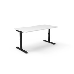 Rapidline Halo Static Single Sided Workstation 1500W x 750D x 730mmH Natural White/Black