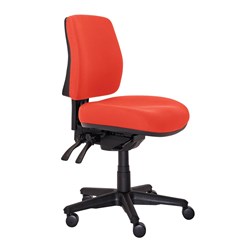 Buro Roma Mid Back Task Chair No Arms With Seat Slide Fabric Seat And Back Red