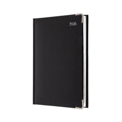 Debden Management Diary A5 Day To Page Bonded Leather Black 
