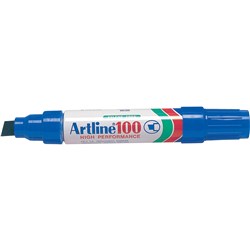 Artline 100 Jumbo Permanent Marker Chisel 12mm Blue 