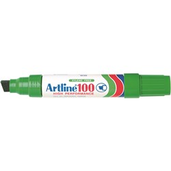 Artline 100 Jumbo Permanent Marker Chisel 12mm Green 