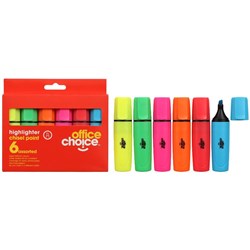 Office Choice Highlighters Assorted Pack Of 6
