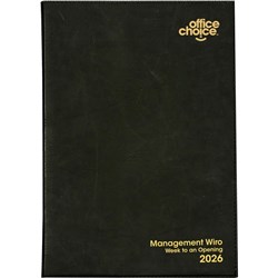Office Choice Management Diary A4 Week To View Black 