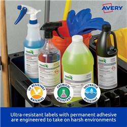 Avery Identification Laser Ultra Resistant White L7914 99.1x67.7mm 8UP 80 Labels
